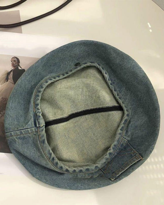 Women'sVintage Denim Beret