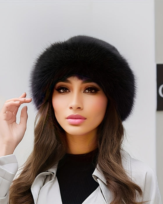 Mongolian Style Women's Thick Warm Plush Hat