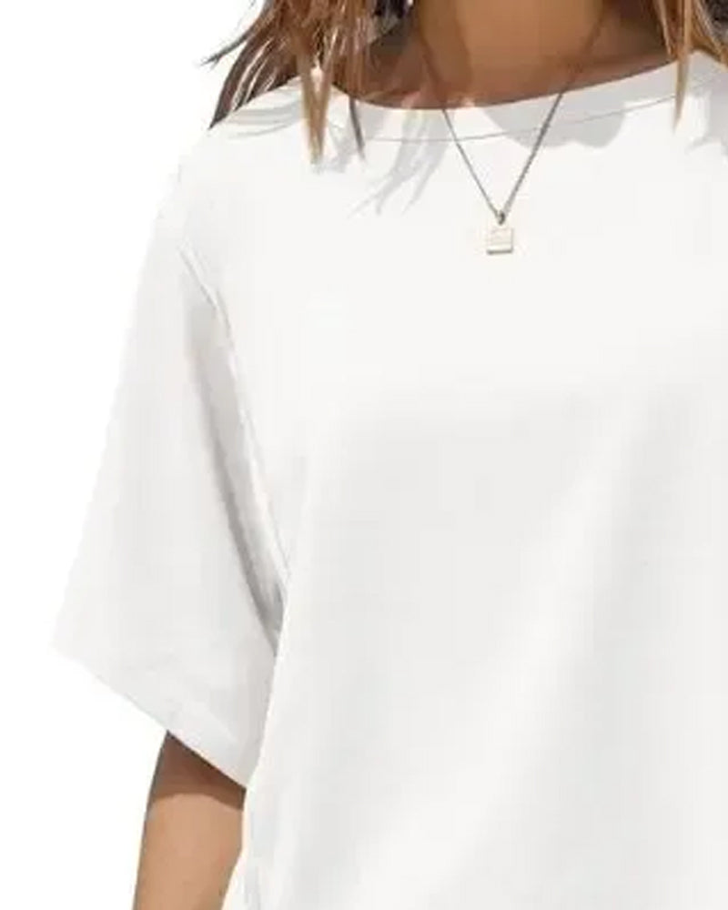 Short Drop Shoulder Loose T-Shirts