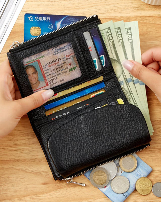Short Soft Leather Wallet