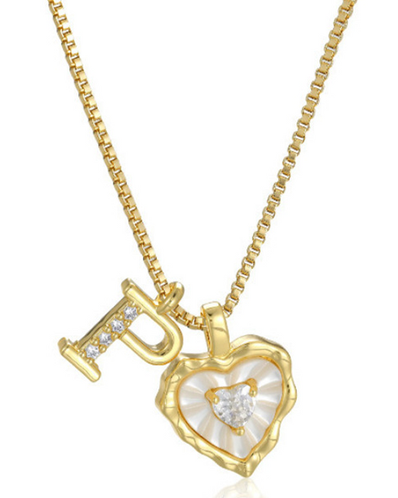 A–Z Micro Pave Letter Pendant Necklace
