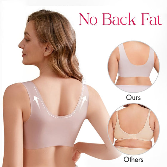 Seamless Front Closure Wire-free Push Up Bra