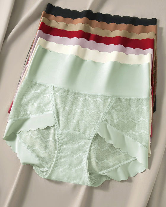 Breathable Seamless High Waist Lace Panties