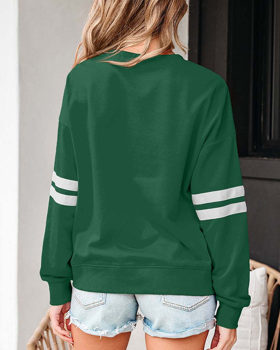 Color-Block Long-Sleeve Crew-Neck Sweatshirt