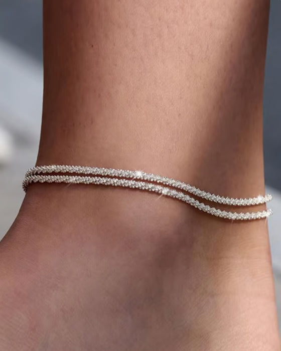 🏖️ Women's KC Gold & Sterling Silver Anklets