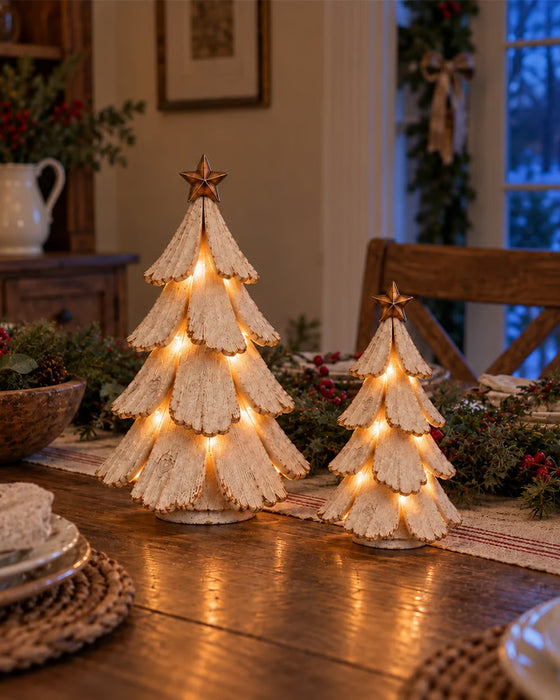 🎄🌙Vintage Lighted Christmas Tree Figurine
