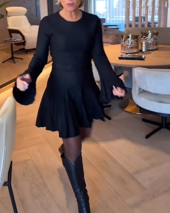 A-Line Flared Sleeve Dress