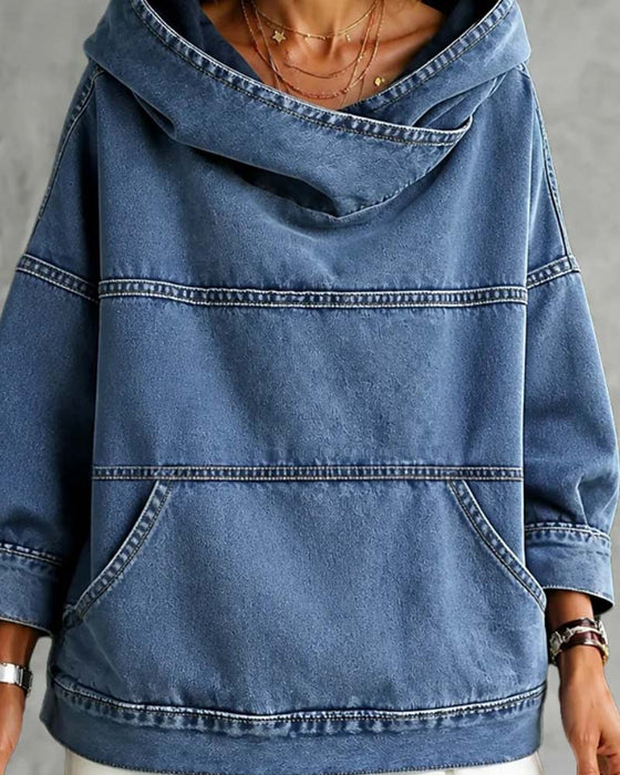 Mock Neck Long Sleeve Casual Top