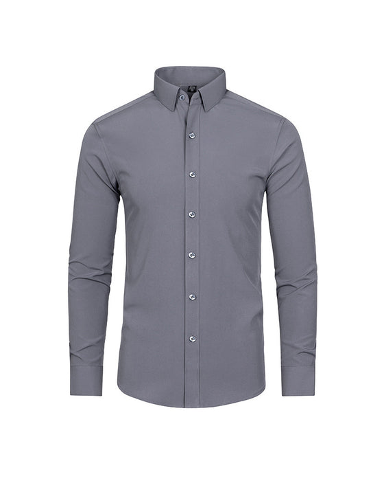 Men's Solid Long Sleeve Shirt