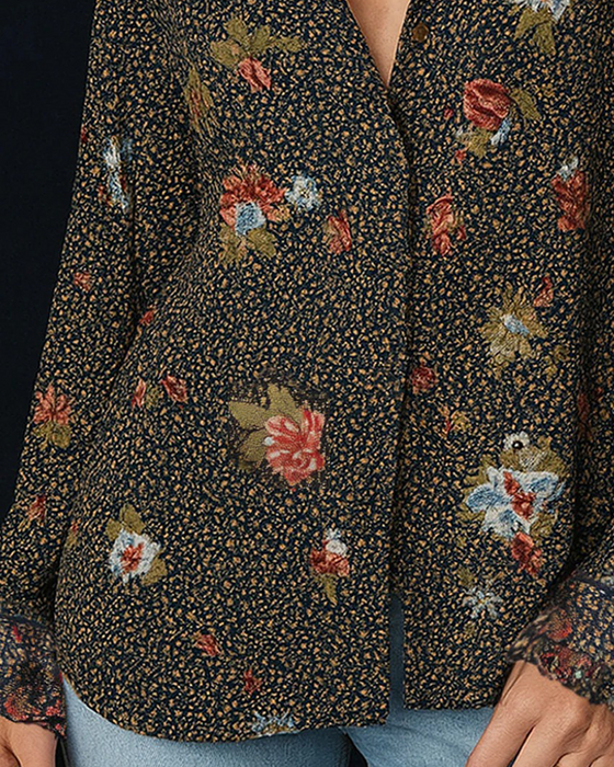 Vintage Bohemian Print Shirt