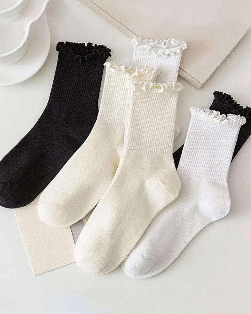 Women's Frill Trim socks (6 pairs)