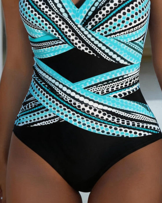Polka Dot Wrap One-Piece