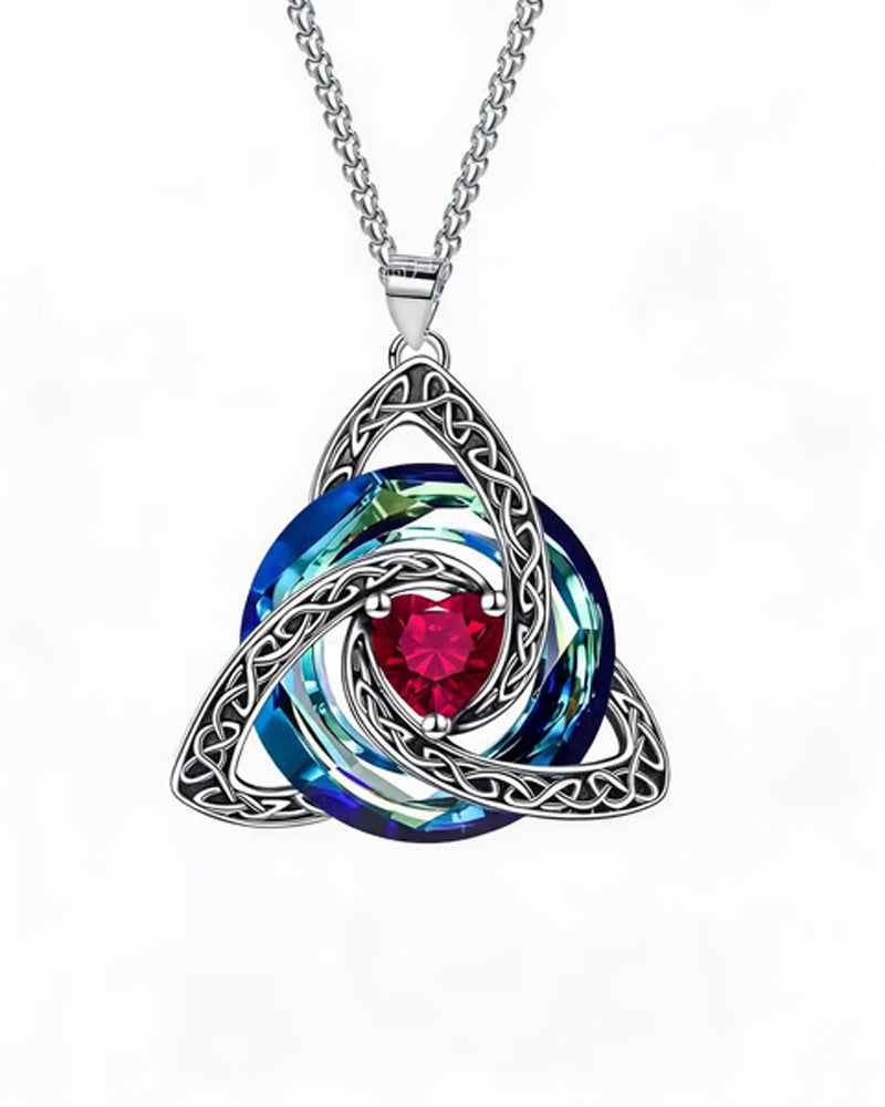 Birthstone Celtic Trinity Knot Necklace ✨