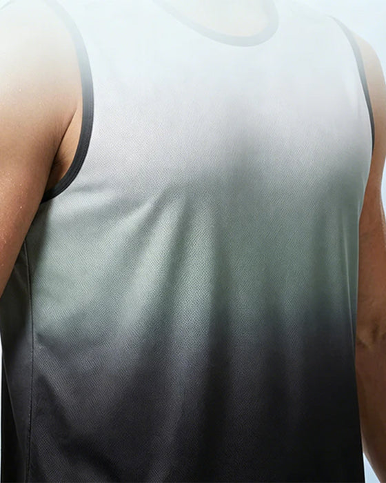 Men's Gradient Crew Neck Tank Top