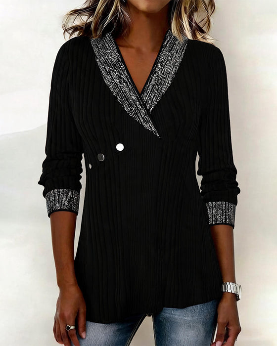 V-Neck Cross Fashion Top