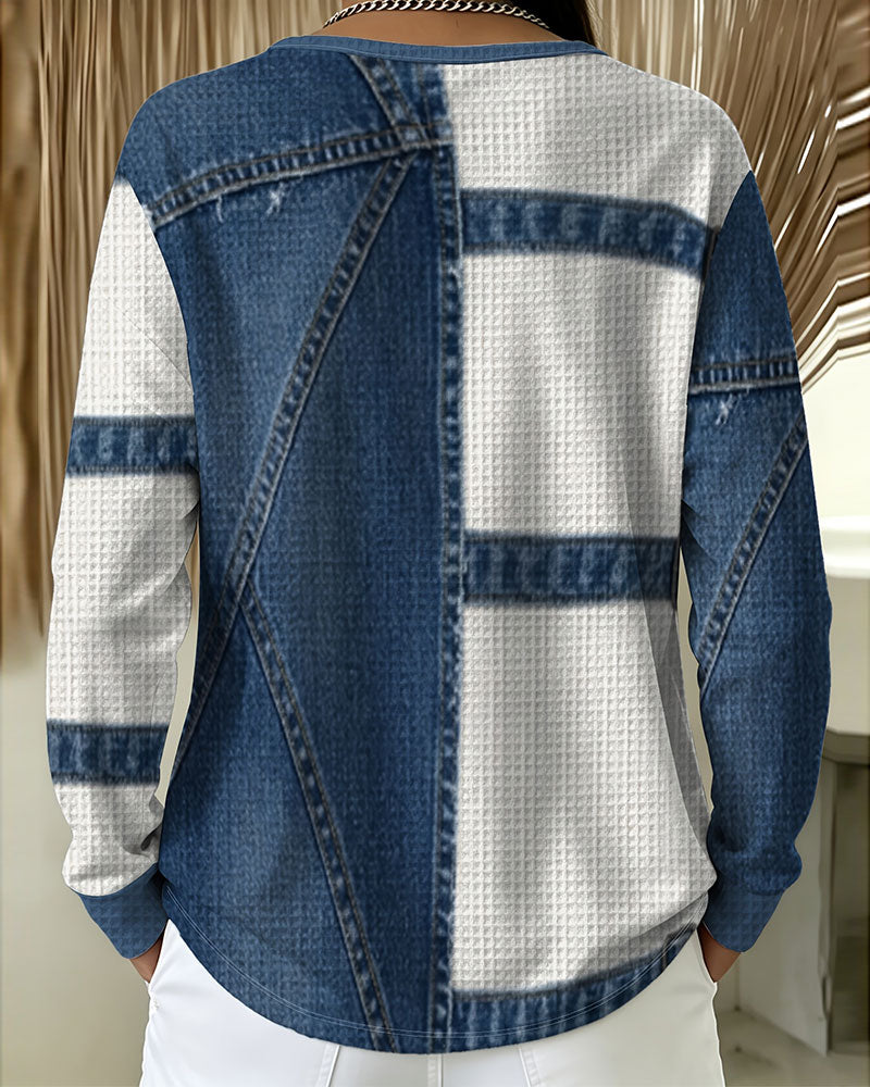 Half-Zip Casual Design Top