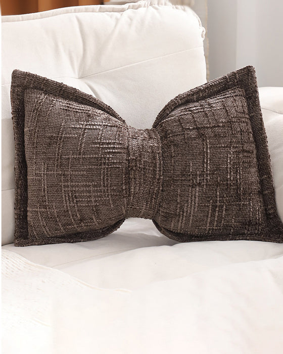 Soft Bow-Shaped Throw Pillowcase