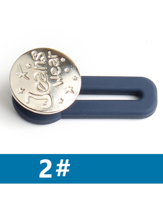 Spring-Loaded Metal Waist Extender Button for Jeans