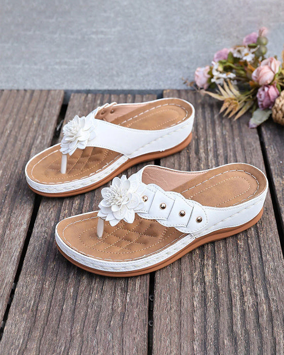 Women's Floral Print Sandals With Arch Support