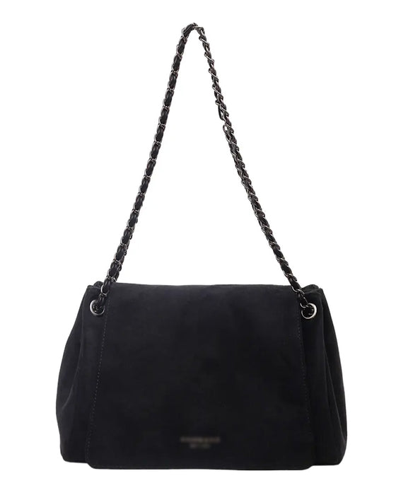 Plain Suede Crossbody Shoulder Bag