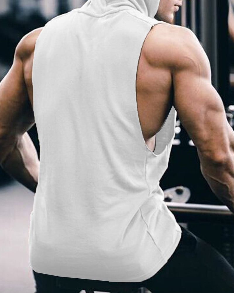 Men's Hooded Pocket Tank Top