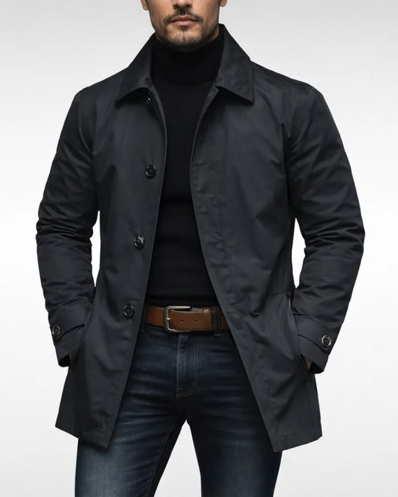 Weatherproof Long Coat | Men’s Insulated Button Jacket Outerwea