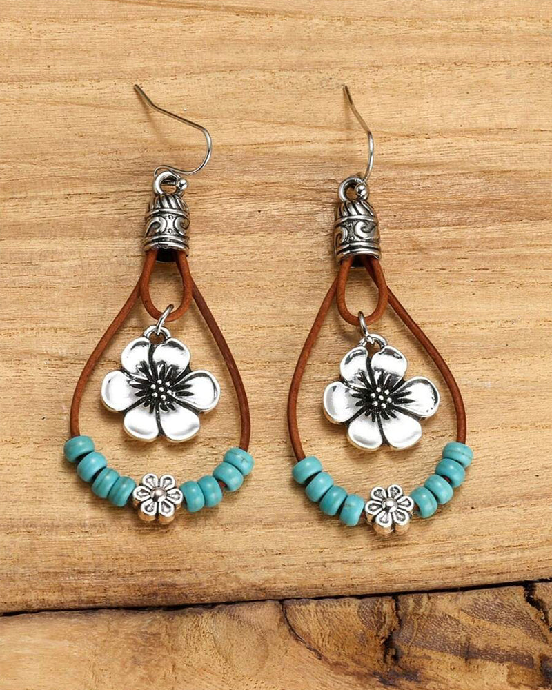 Bohemian Style Colorful Vintage Beaded Pendant Earrings
