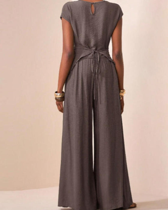 Cross Straps Two-Piece Set
