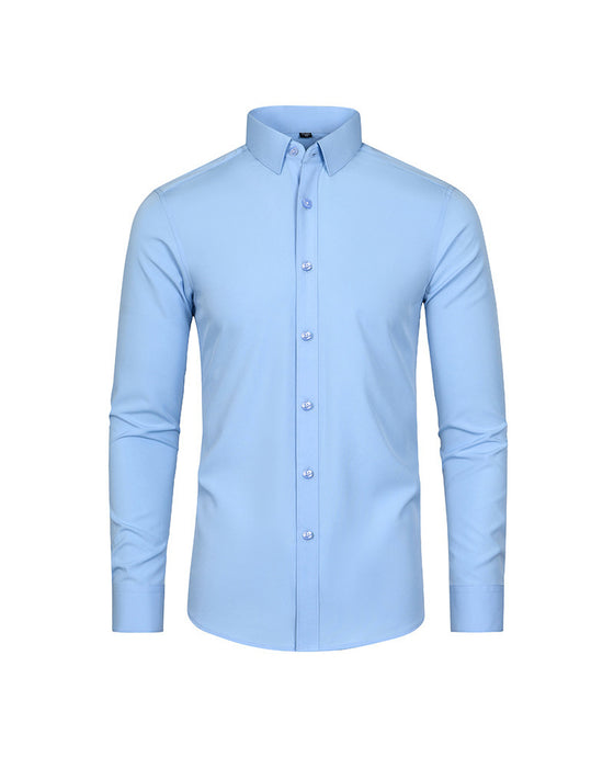 Men's Solid Long Sleeve Shirt