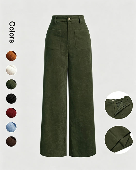 Wide-Leg Straight Pants