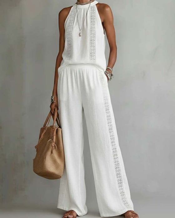 Hollow Out Halter Two-Piece Sets