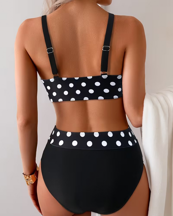 Polka Dot Print Casual Bikini Set
