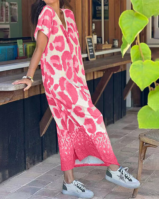Loose Leopard Print Dress