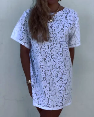 Short-Sleeved Lace T-Shirt
