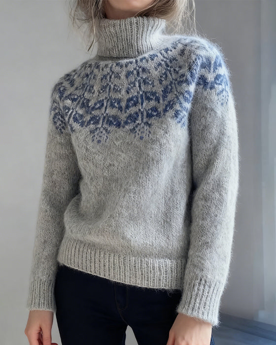 Fashionable Turtleneck Casual Jumper