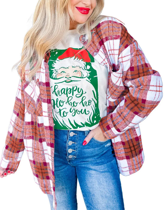 Checkered Woolen Shirt Relaxed Coat