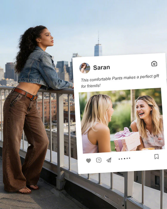 Multi-Button Washed Loose Jeans