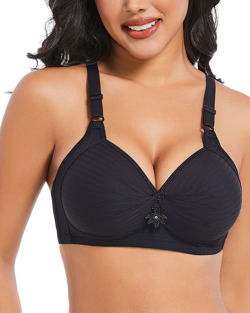 Three-Row Hook Bra
