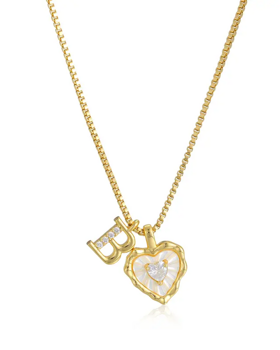 A–Z Micro Pave Letter Pendant Necklace
