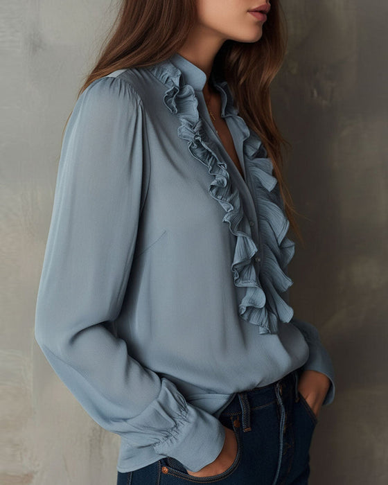 Ruffled Fashionable And Elegant Blouse