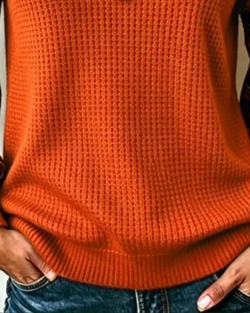 Long Sleeve Lapel Sweatshirt