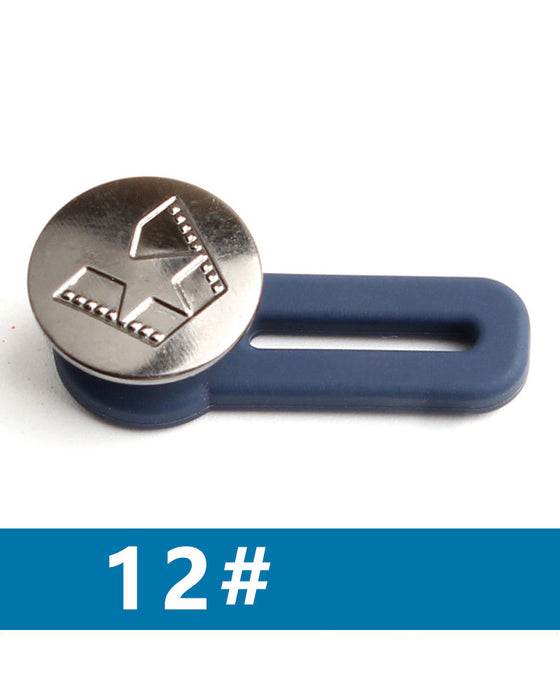 Spring-Loaded Metal Waist Extender Button for Jeans