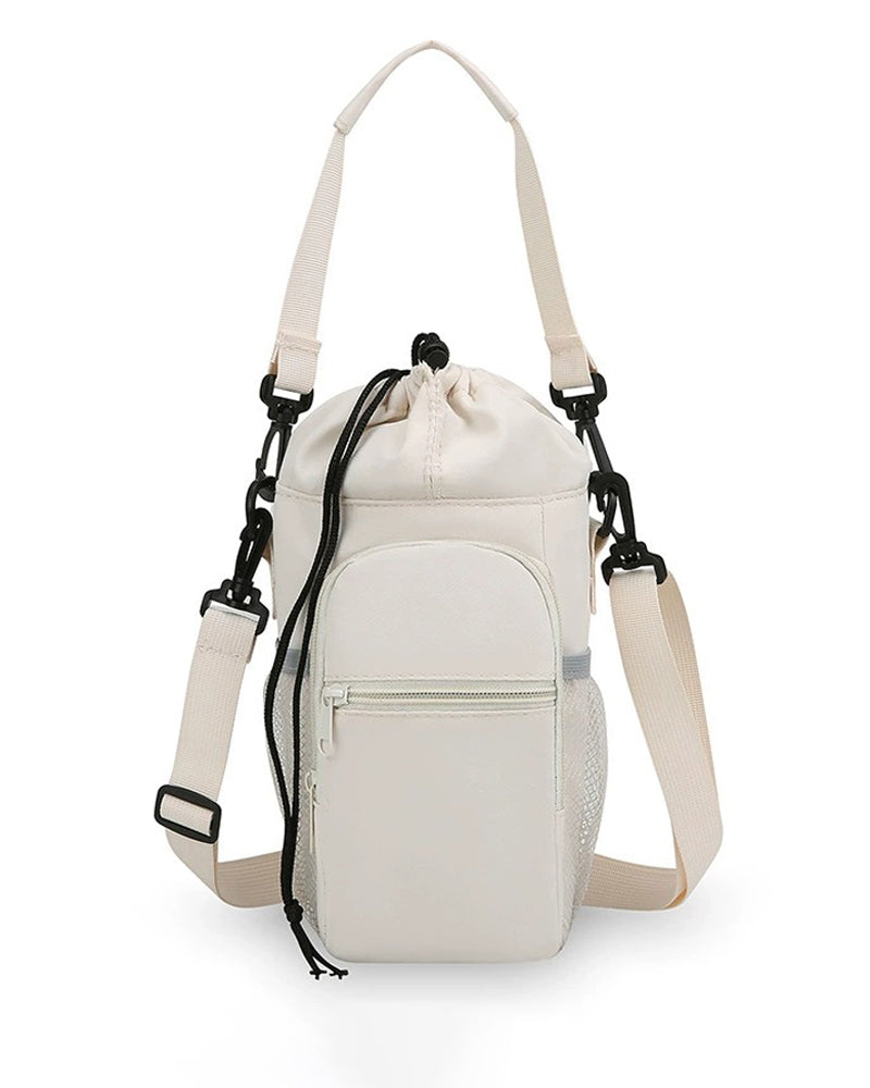 Multi-Pocket Bottle Bag with Phone Holder for Hiking, Travel & Daily Use