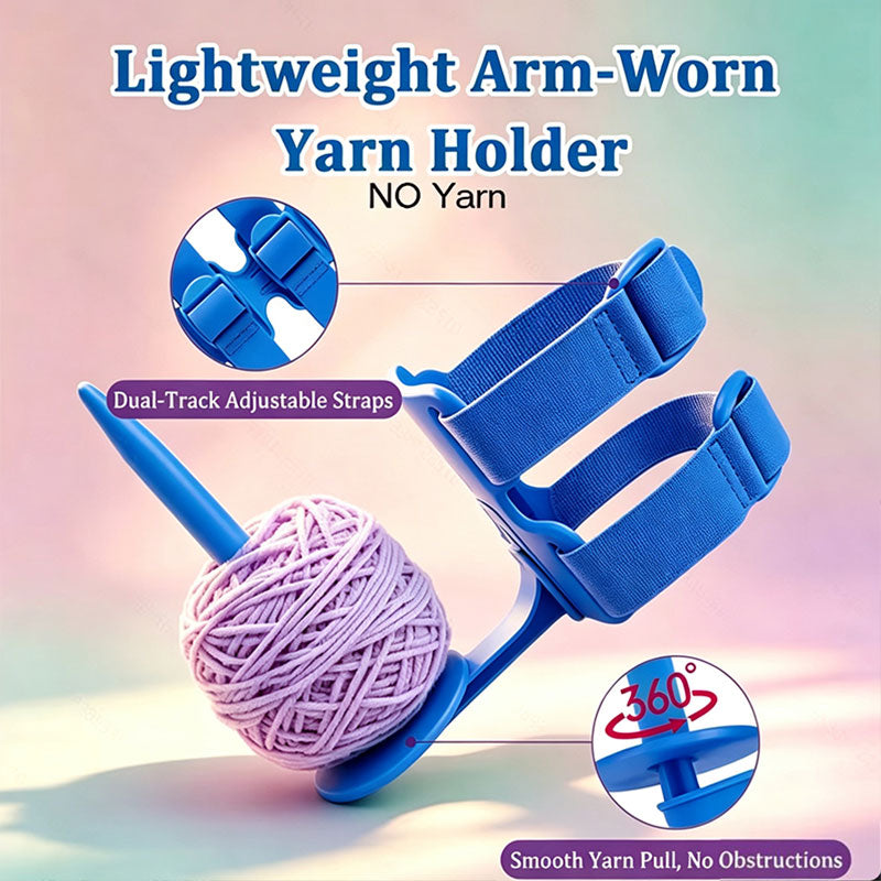 Adjustable Arm Yarn Holder for Knitting & Crochet