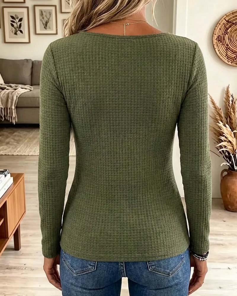 Square Neck Tie Fitted Top