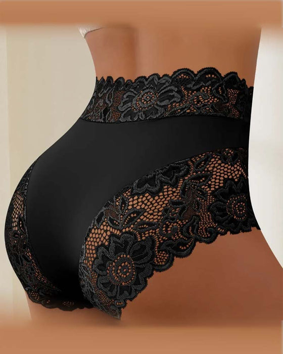 Solid Color Lace Panties