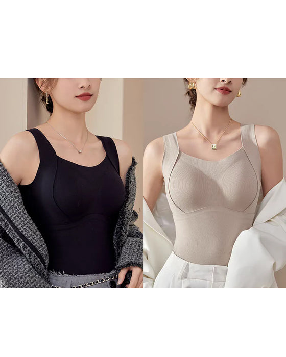 Women's Thermal Tank Tops With Built-in Bra