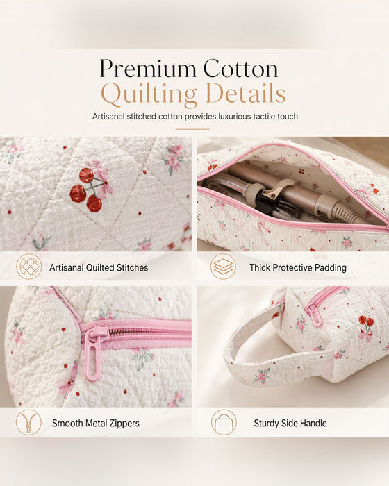 Portable Quilted Travel Storage Bag