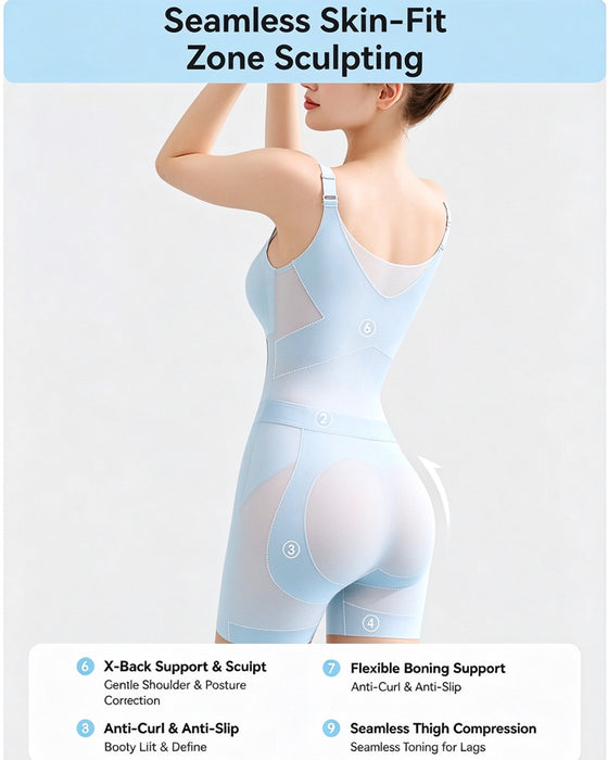 Cooling Tummy Control Butt-Lift Shapewear Bodysuit