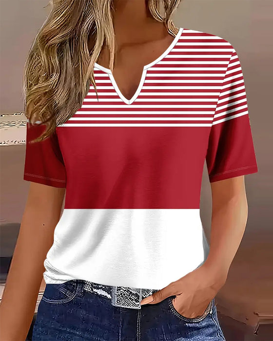 V-Neck Comfortable Printed T-Shirt